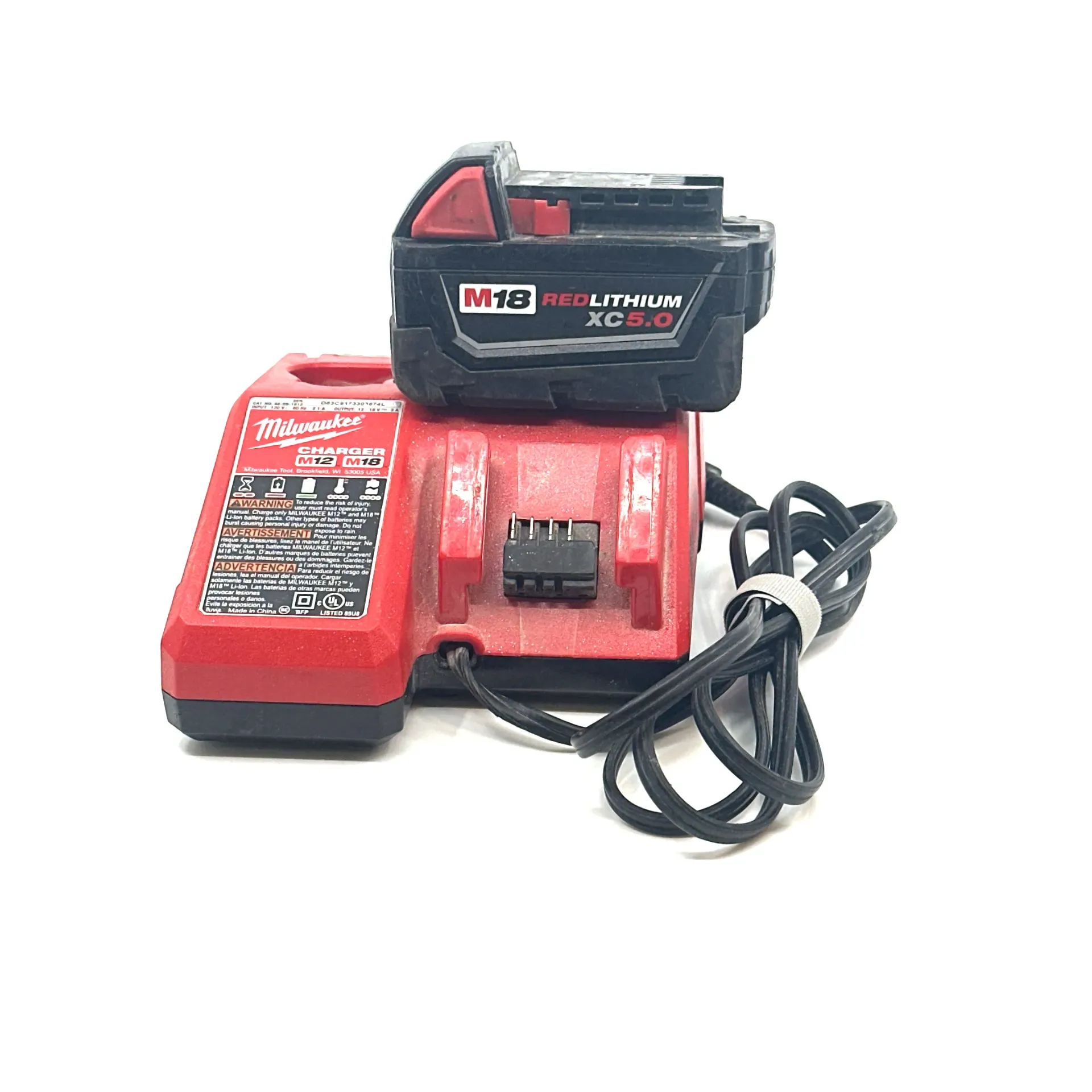 Chargeur et batterie Milwaukee M18&M12